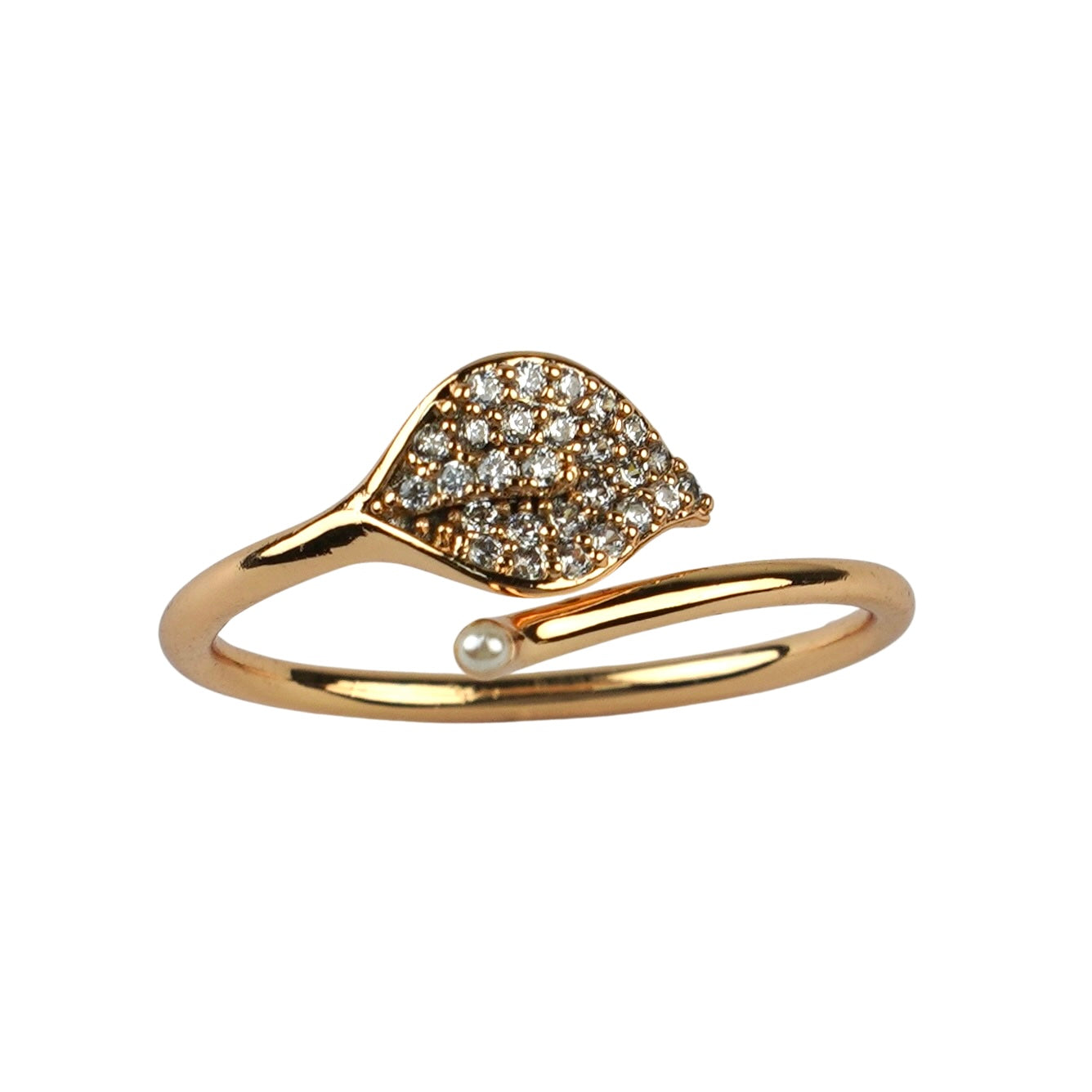 CC00727 Ring 18K Gold Plated Brass Cubic Zirconia