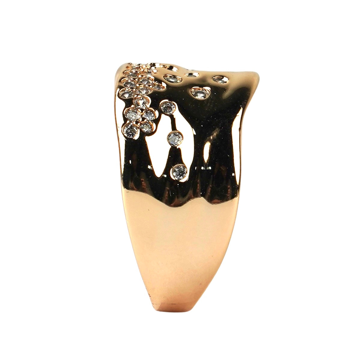 CC00745 Ring 18K gold plated Copper cubic zirconia