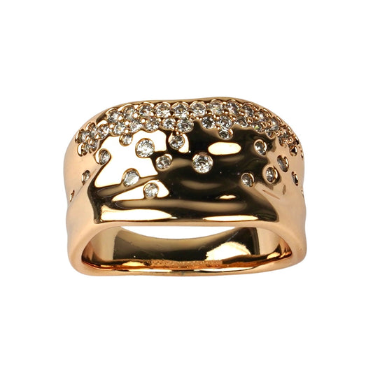 CC00745 Ring 18K gold plated Copper cubic zirconia