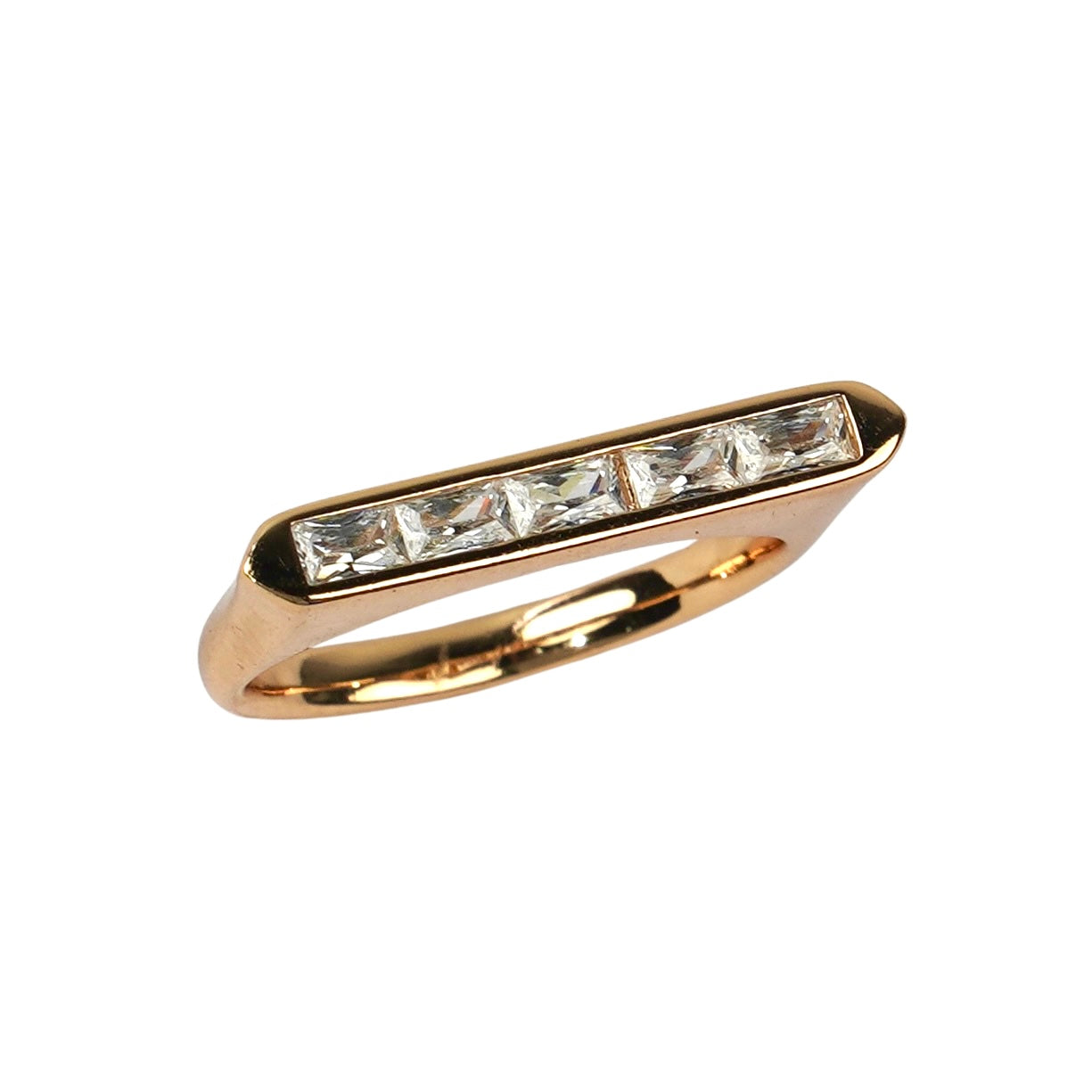 CC00850 Ring 18K Gold Plated Copper Cubic Zirconia