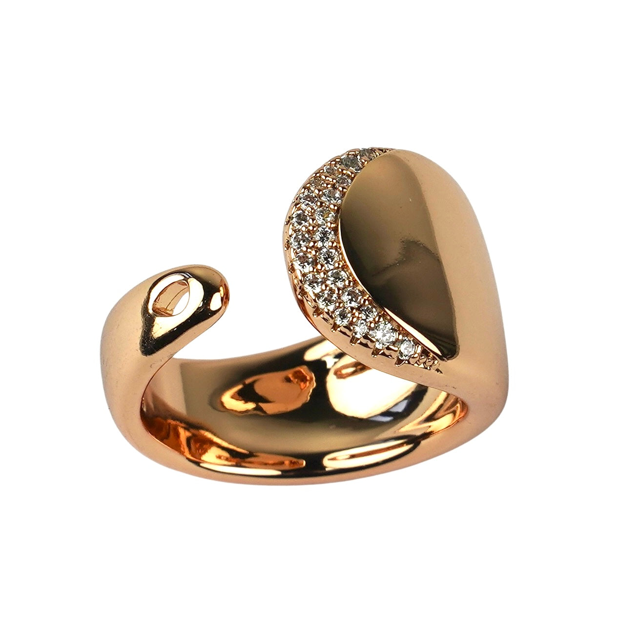 CC00868 Ring 18K Gold Plated Copper Cubic Zirconia