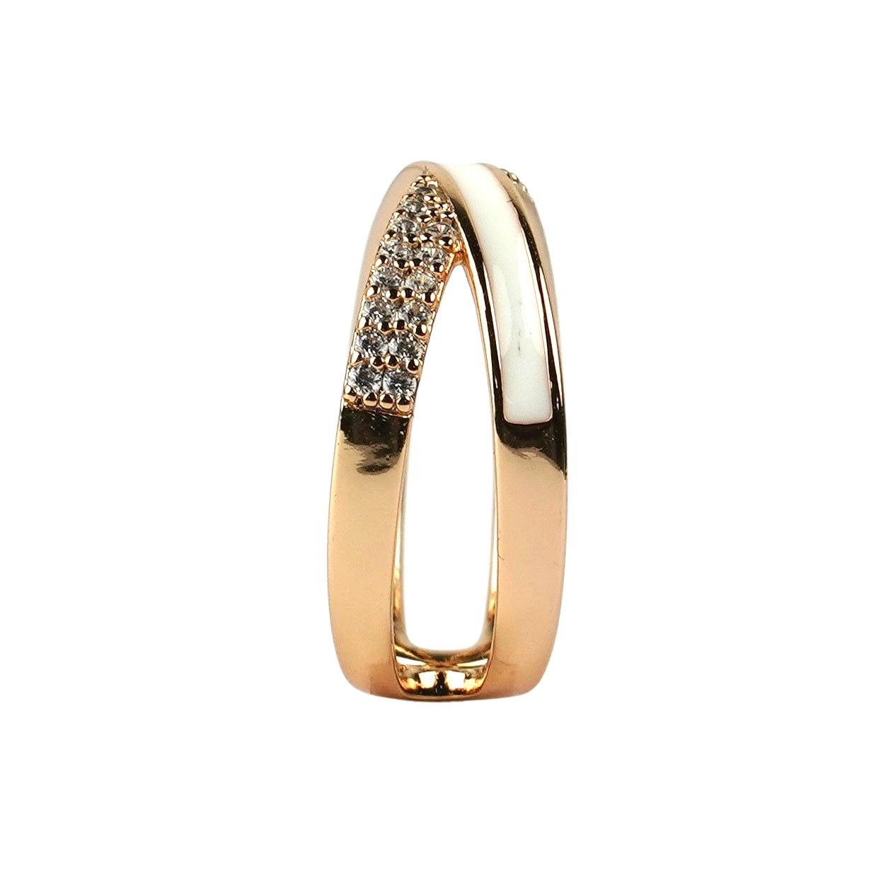 CC00877 Ring 18K Gold Plated Copper Cubic Zirconia