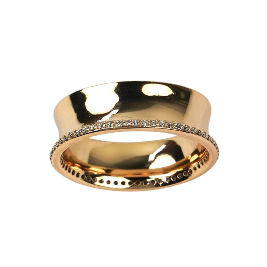 CC00884 Ring 18K oltin qoplamali mis kubik tsirkon