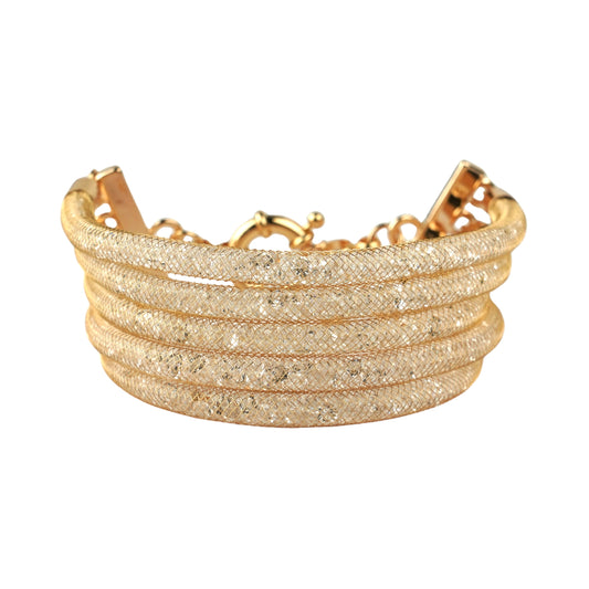 CC00902 Bracelet 18K Gold Plated Copper Crystal