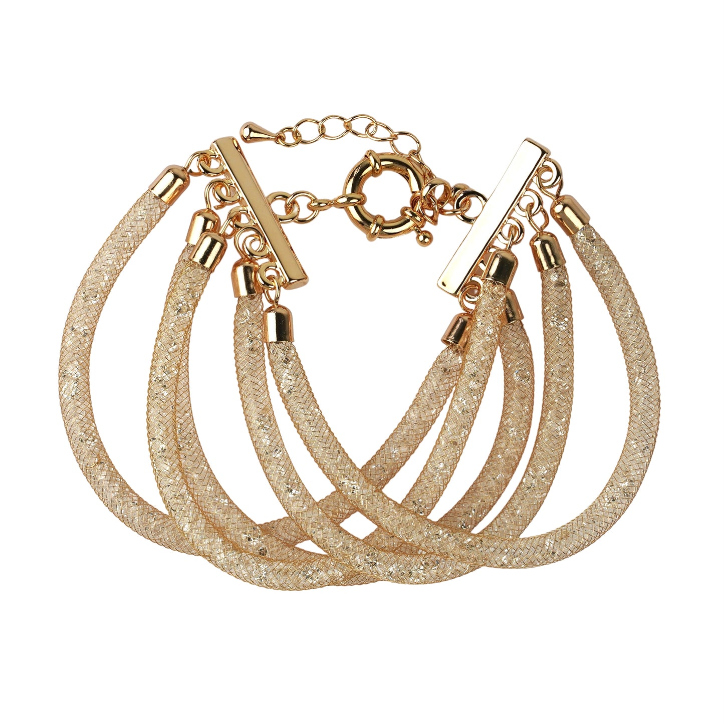 CC00902 Bracelet 18K Gold Plated Copper Crystal