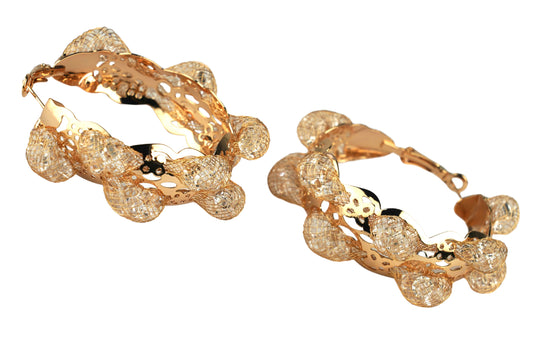 CC00905 Earrings 18K Gold Plated Copper Crystal