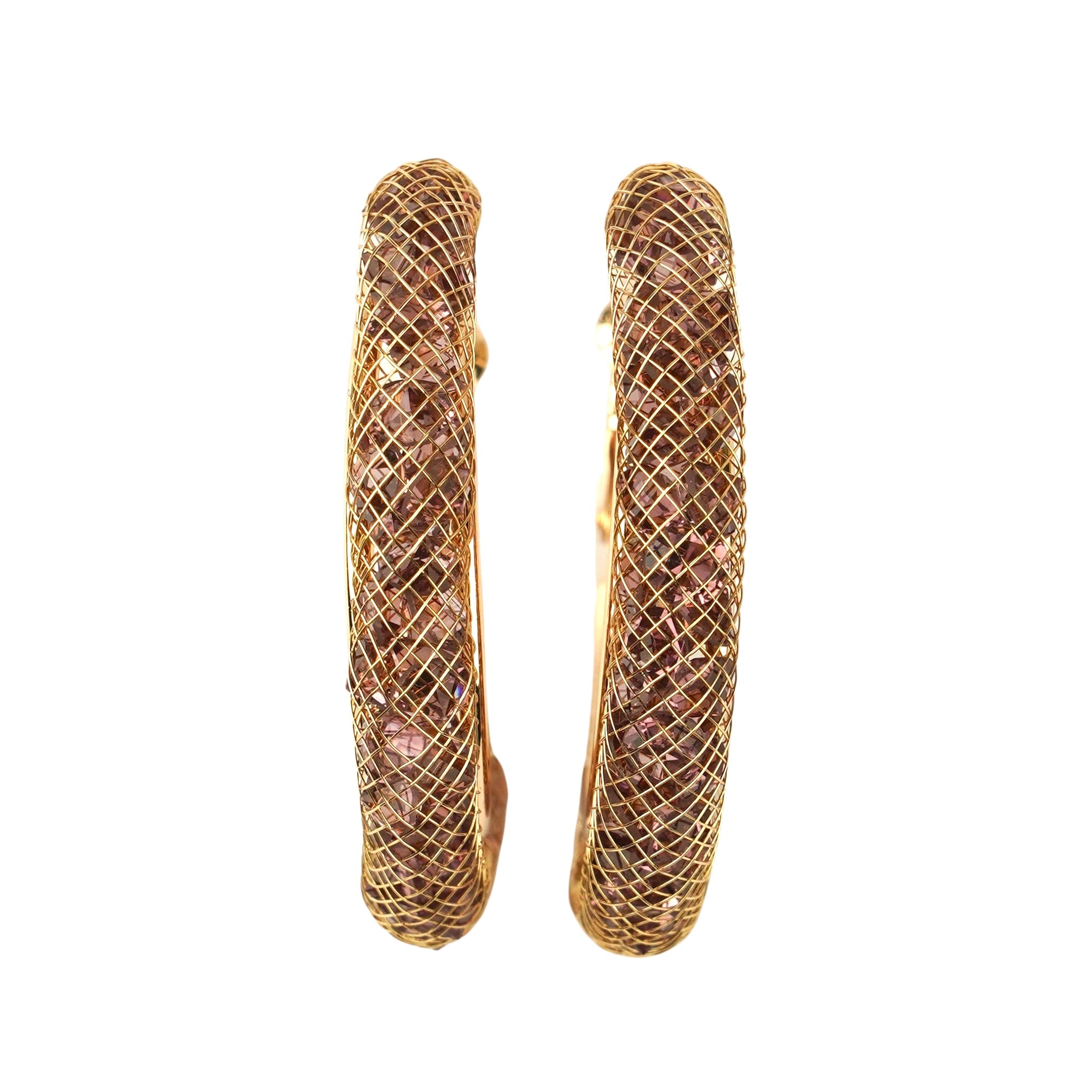 CC00915 Earrings 18K Gold Plated Copper Crystal