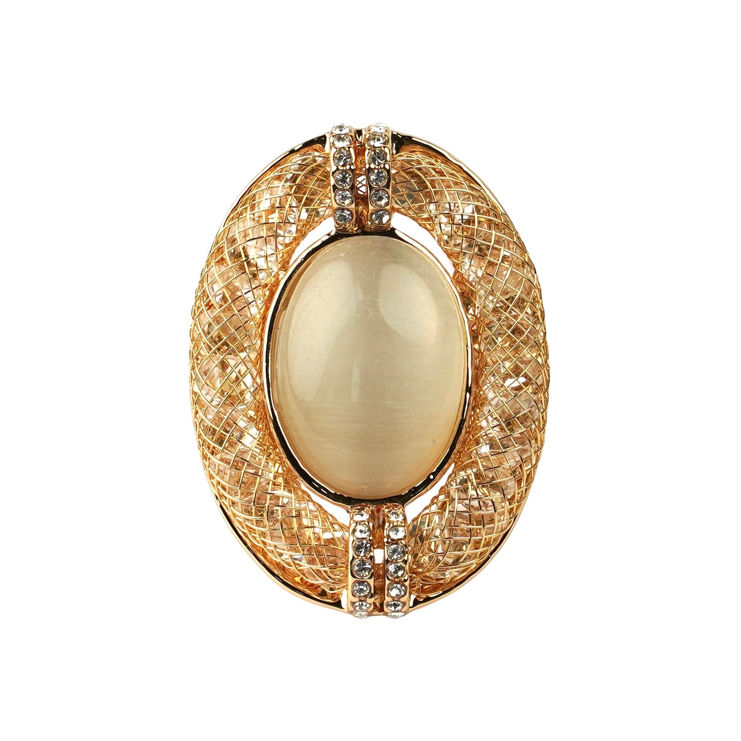 CC00921 Ring 18K Gold Plated Copper Crystal