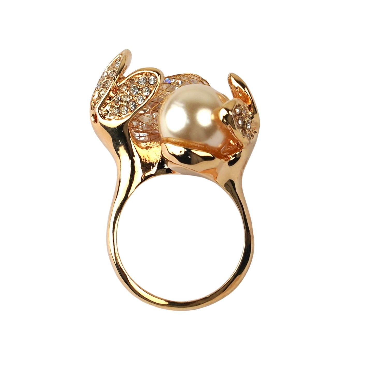 CC00924 Ring 18K Gold Plated Copper Crystal