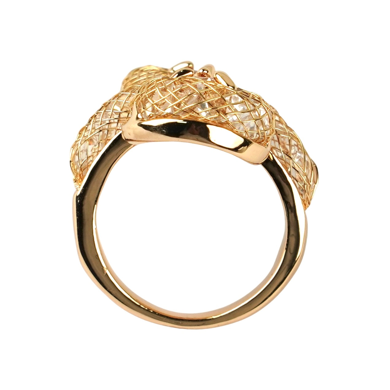 CC00926 Ring 18K Gold Plated Copper Crystal