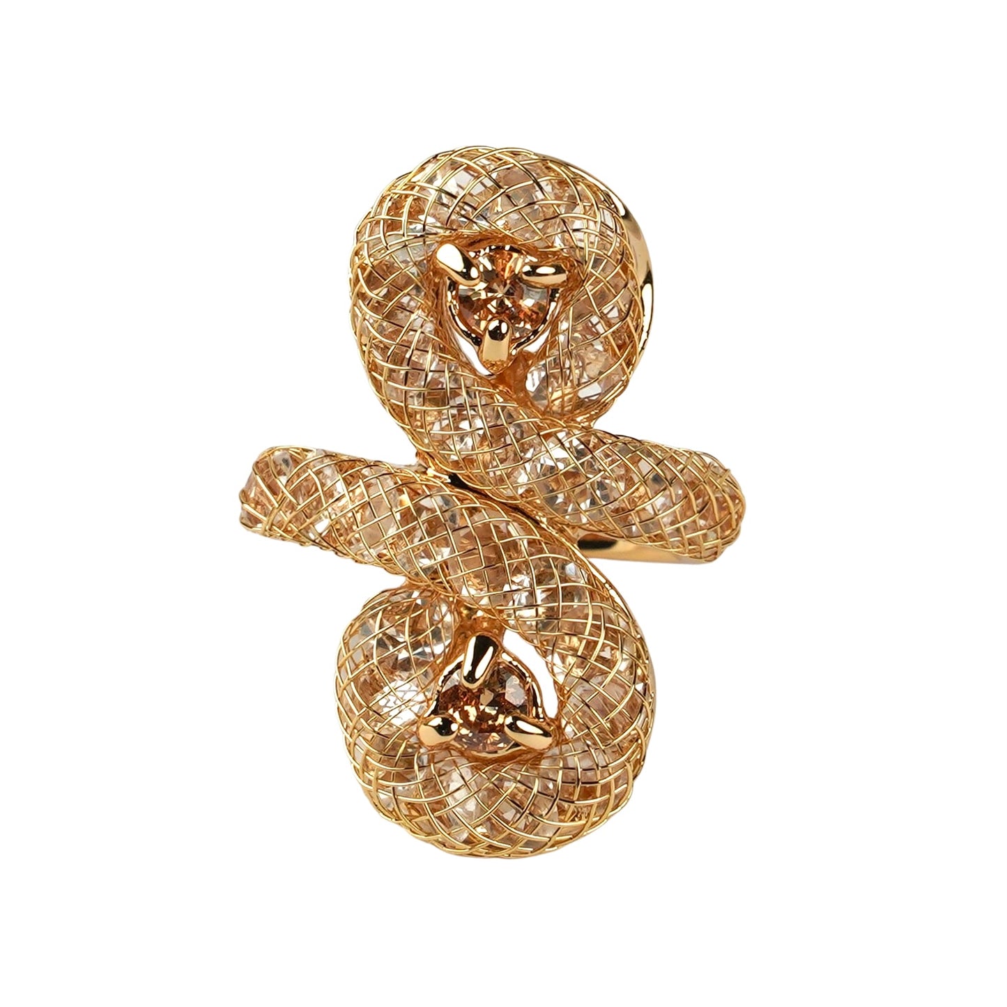 CC00926 Ring 18K Gold Plated Copper Crystal