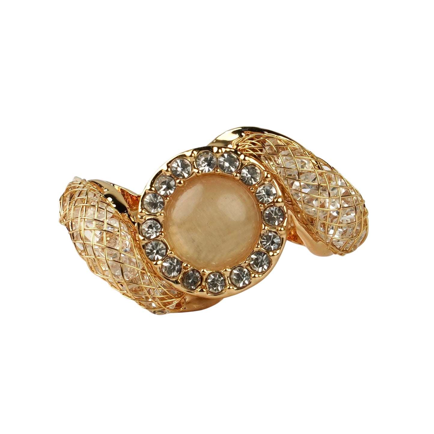 CC00930 Ring 18K Gold Plated Copper Crystal