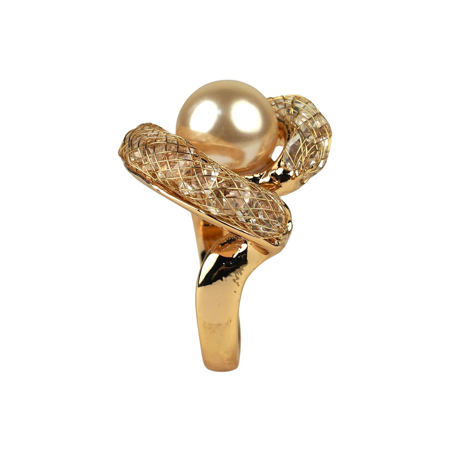 CC00934 Ring 18K Gold Plated Copper Crystal