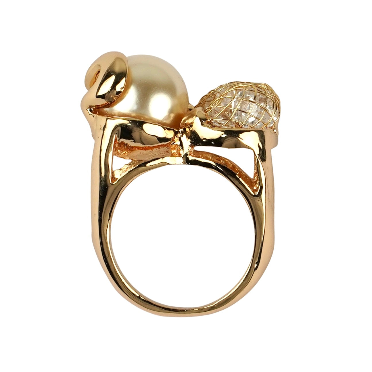 CC00936 Ring 18K Gold Plated Copper Crystal