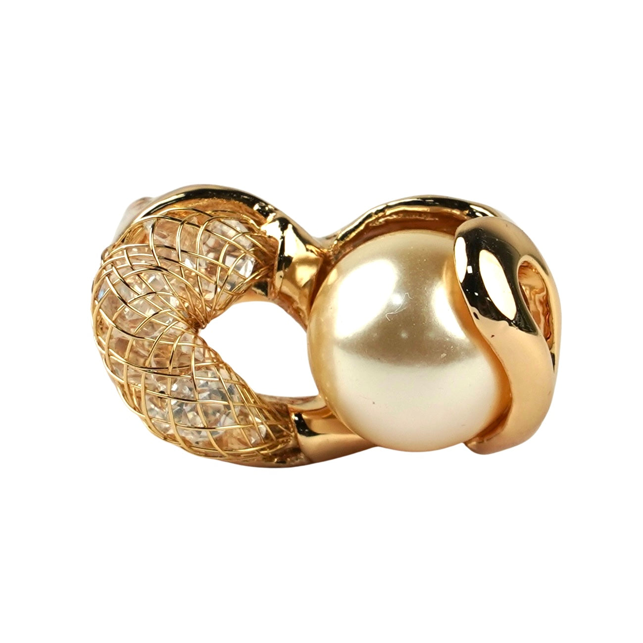 CC00936 Ring 18K Gold Plated Copper Crystal