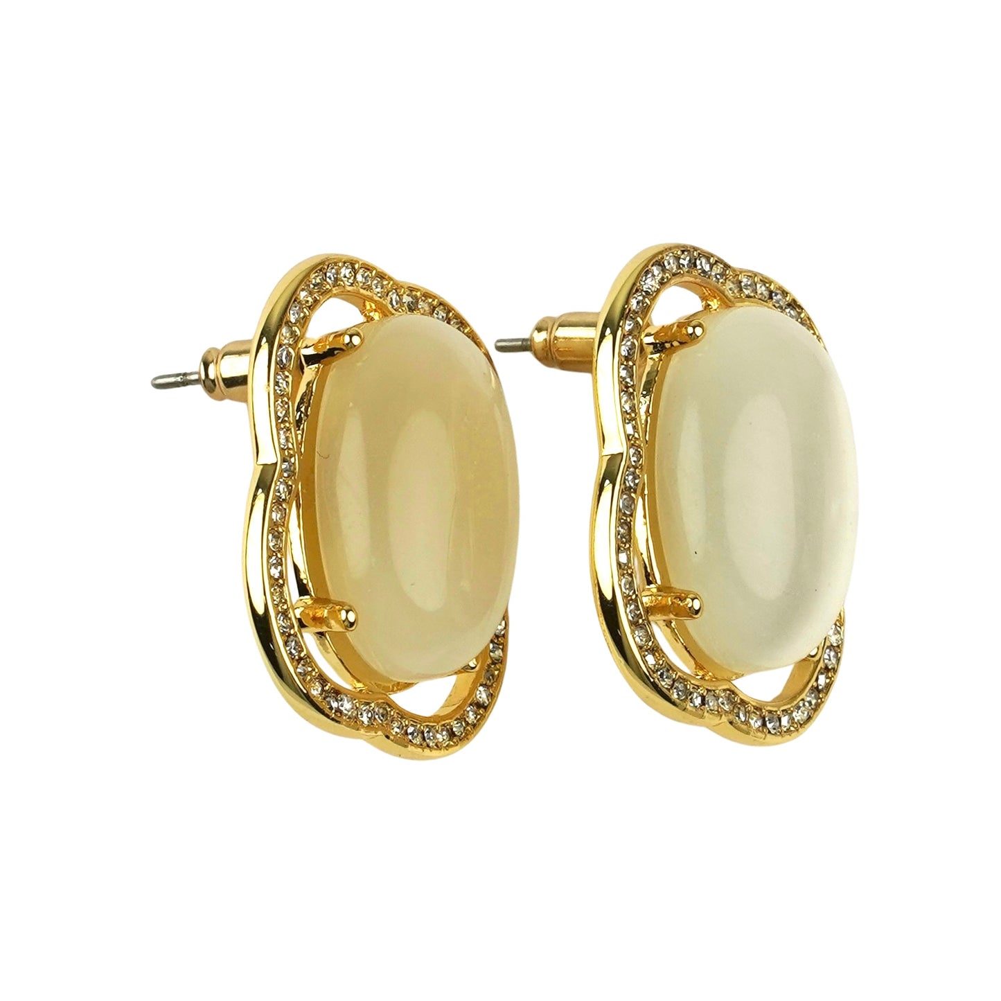 CC00954 Earrings 18K Yellow Gold Plated Alloy Crystal