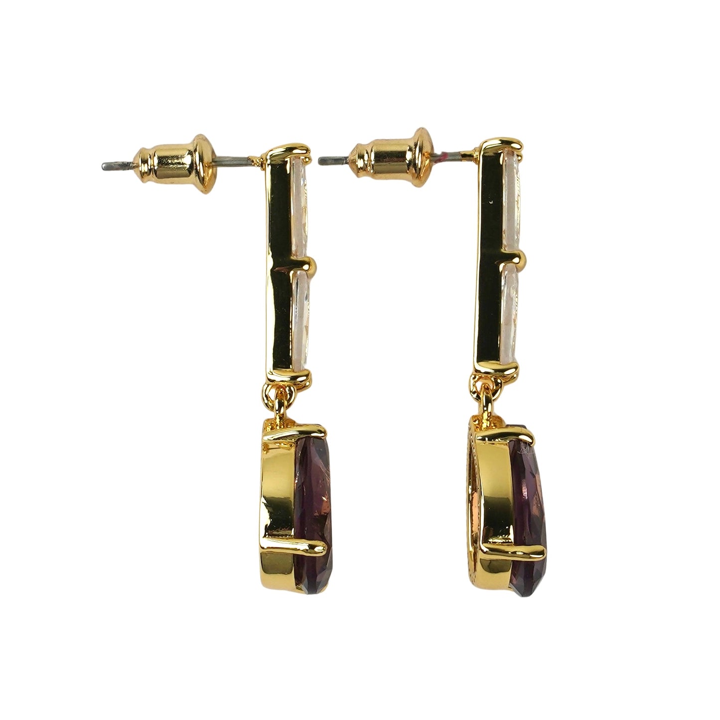 CC00955 Earrings 18K Gold Plated Brass Cubic Zirconia