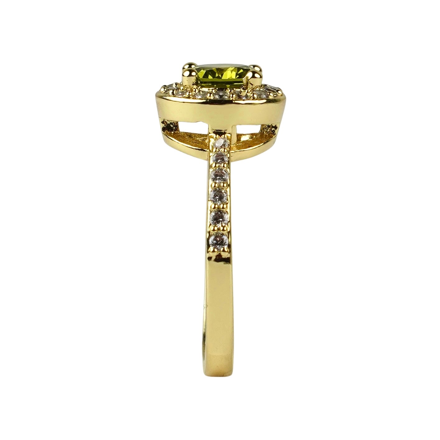 CC00972 Ring 18K Yellow Gold Plated Brass Cubic Zirconia