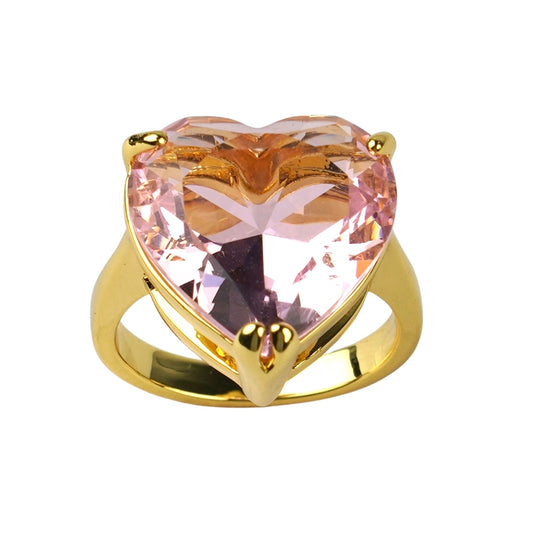 CC00978 Ring 18K Yellow Gold Plated Brass Cubic Zirconia