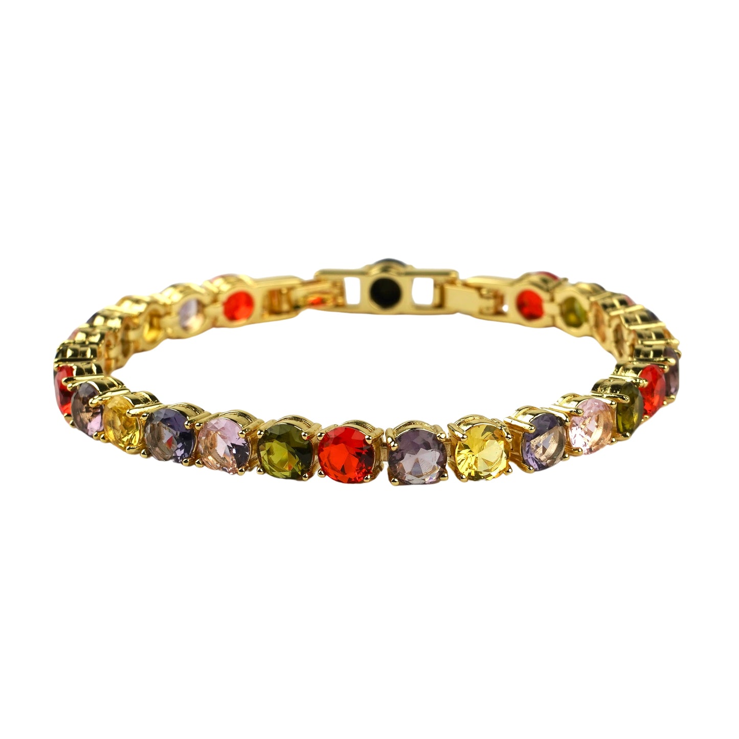 CC00986 Bracelet 18K Yellow Gold Plated Brass Cubic Zirconia