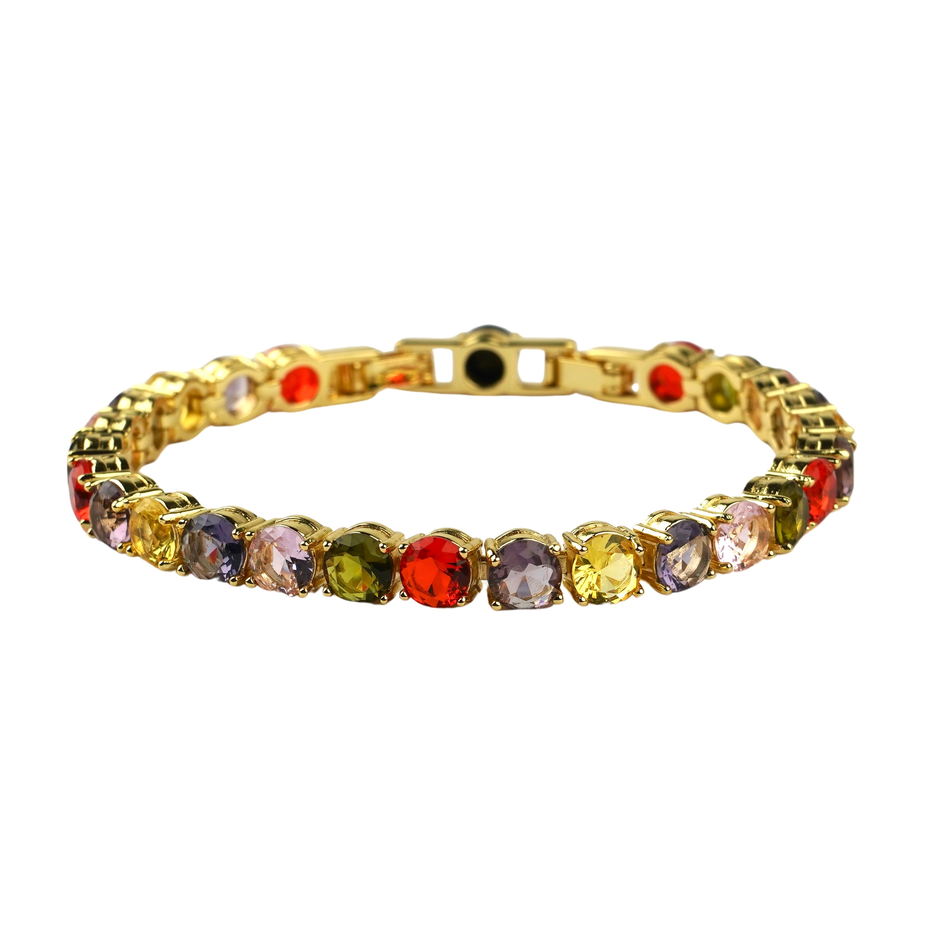 CC00986 Bracelet 18K Yellow Gold Plated Brass Cubic Zirconia