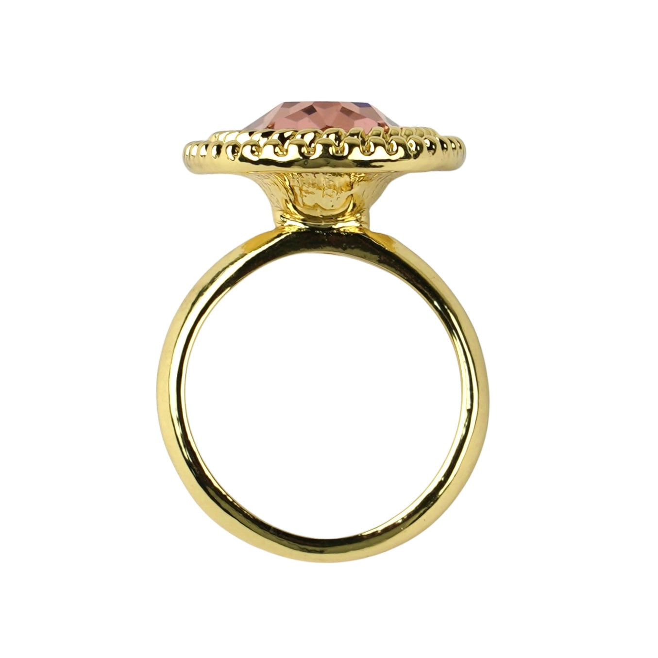 CC01002 Ring 18K Yellow Gold Plated Alloy Crystal