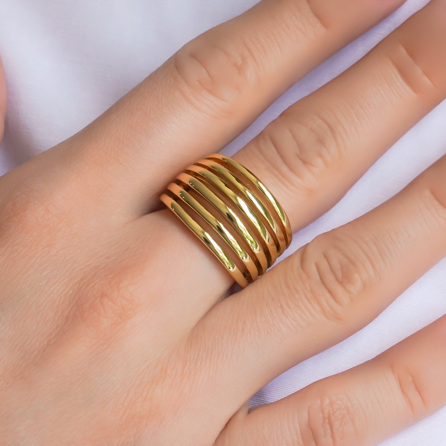 CC01009 Ring 18k yellow gold plated Alloy