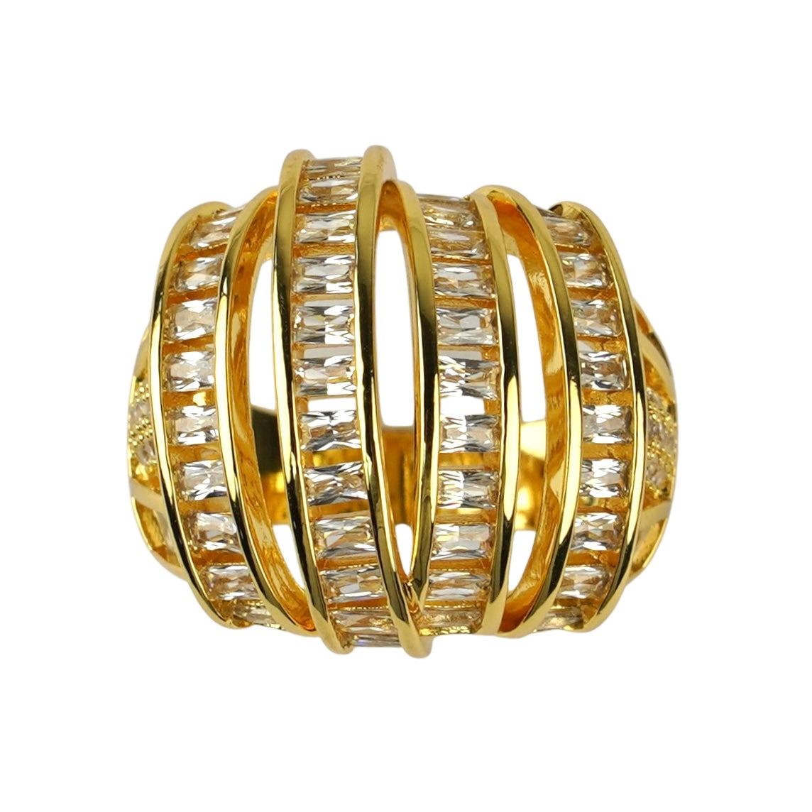 CC01012 Ring 18K yellow gold plated Copper Zirconia