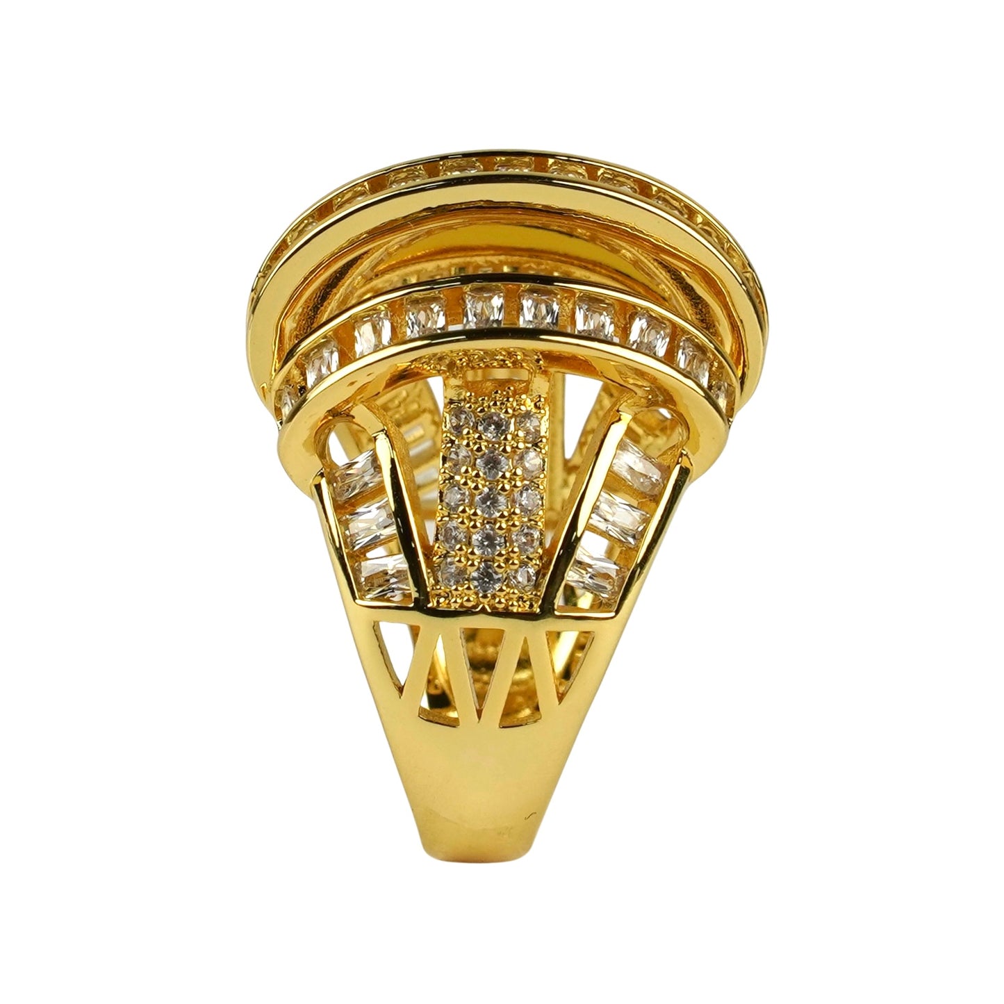 CC01012 Ring 18K yellow gold plated Copper Zirconia