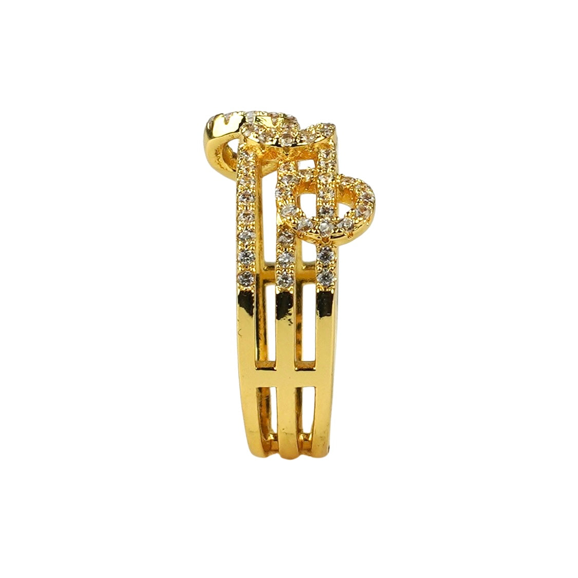 CC01020 Ring 18K gold plated Copper Cubic zirconia