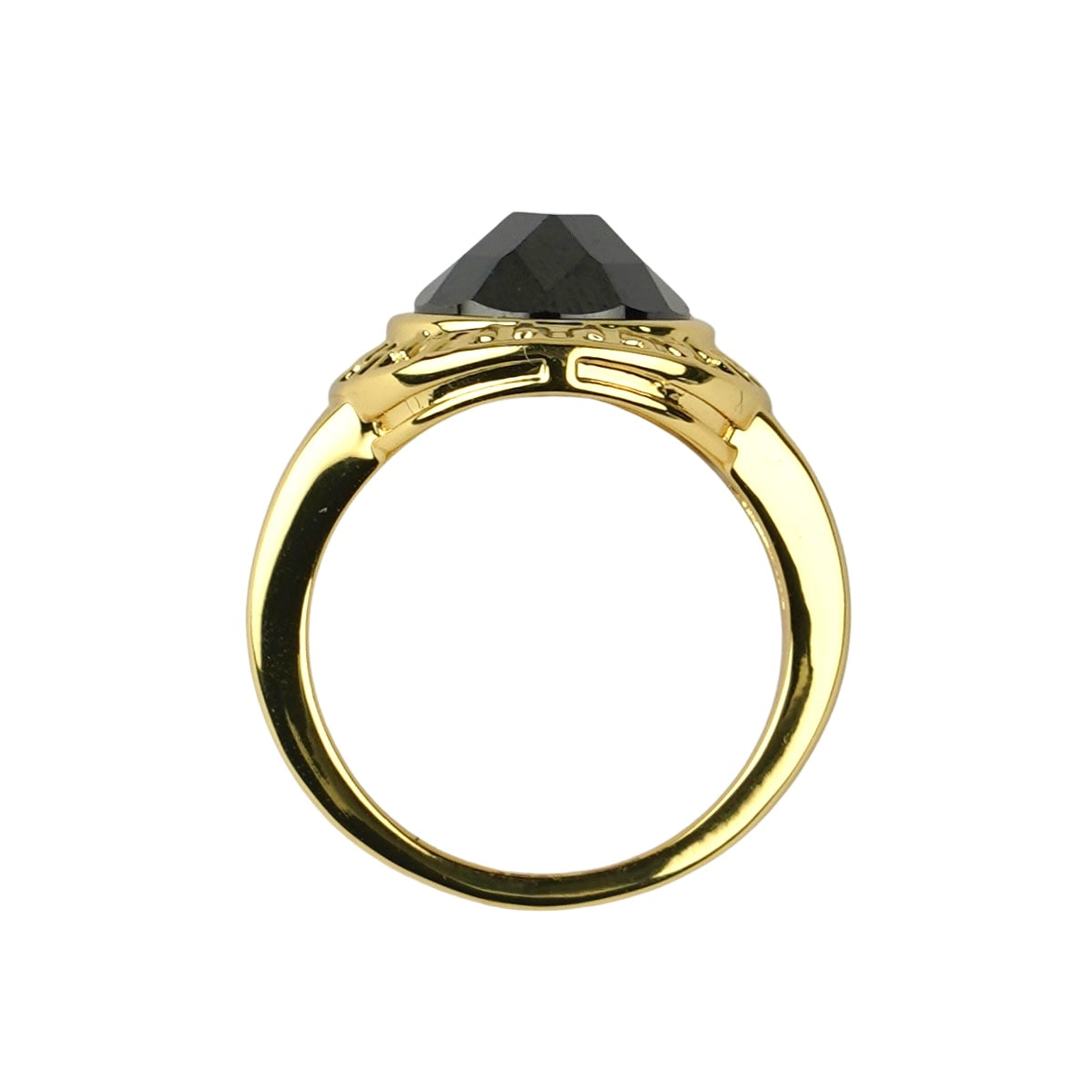 CC01052 Ring 18K Yellow Gold Plated Copper Cubic Zirconia