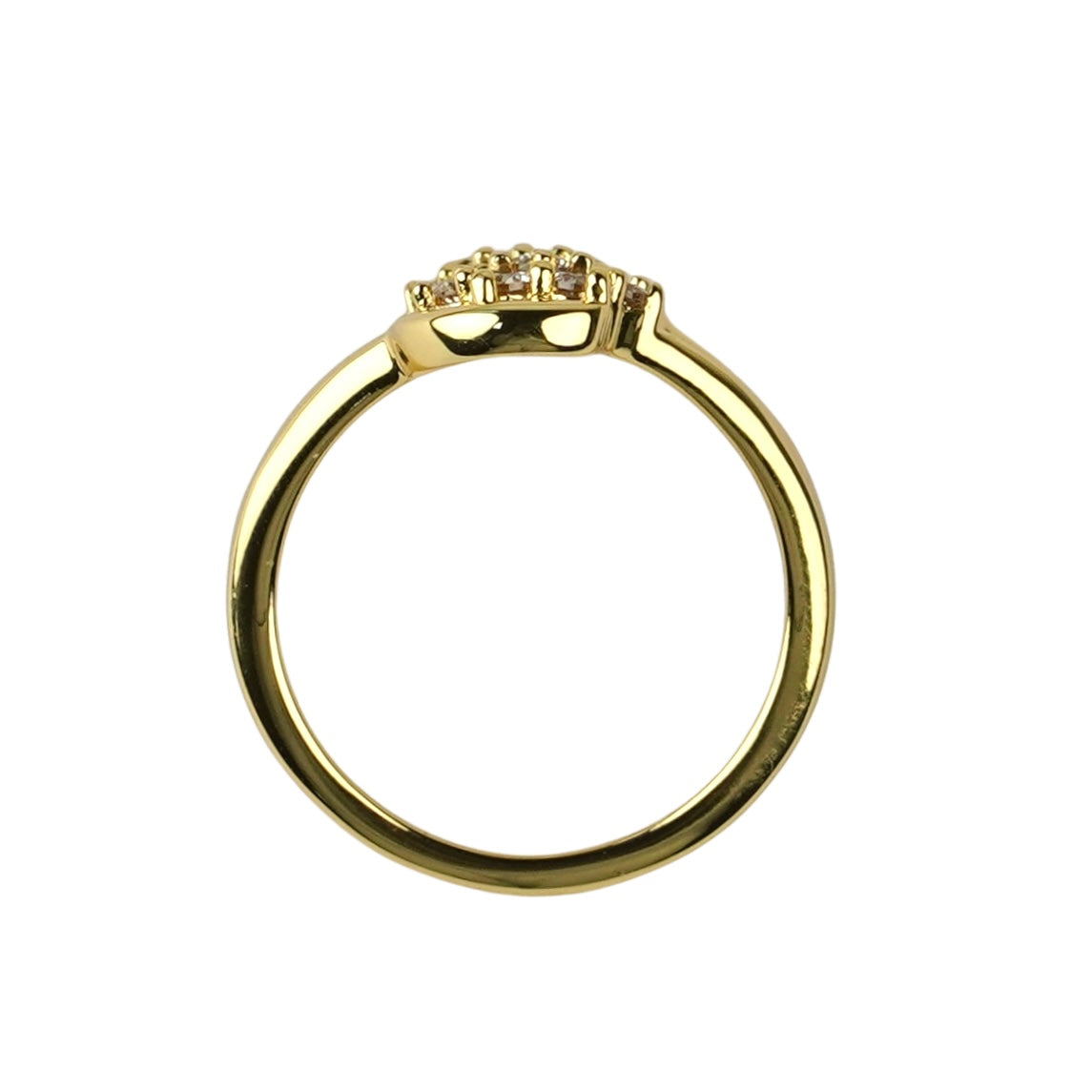 CC01069 Ring 18K Yellow Gold Plated Copper Cubic Zirconia