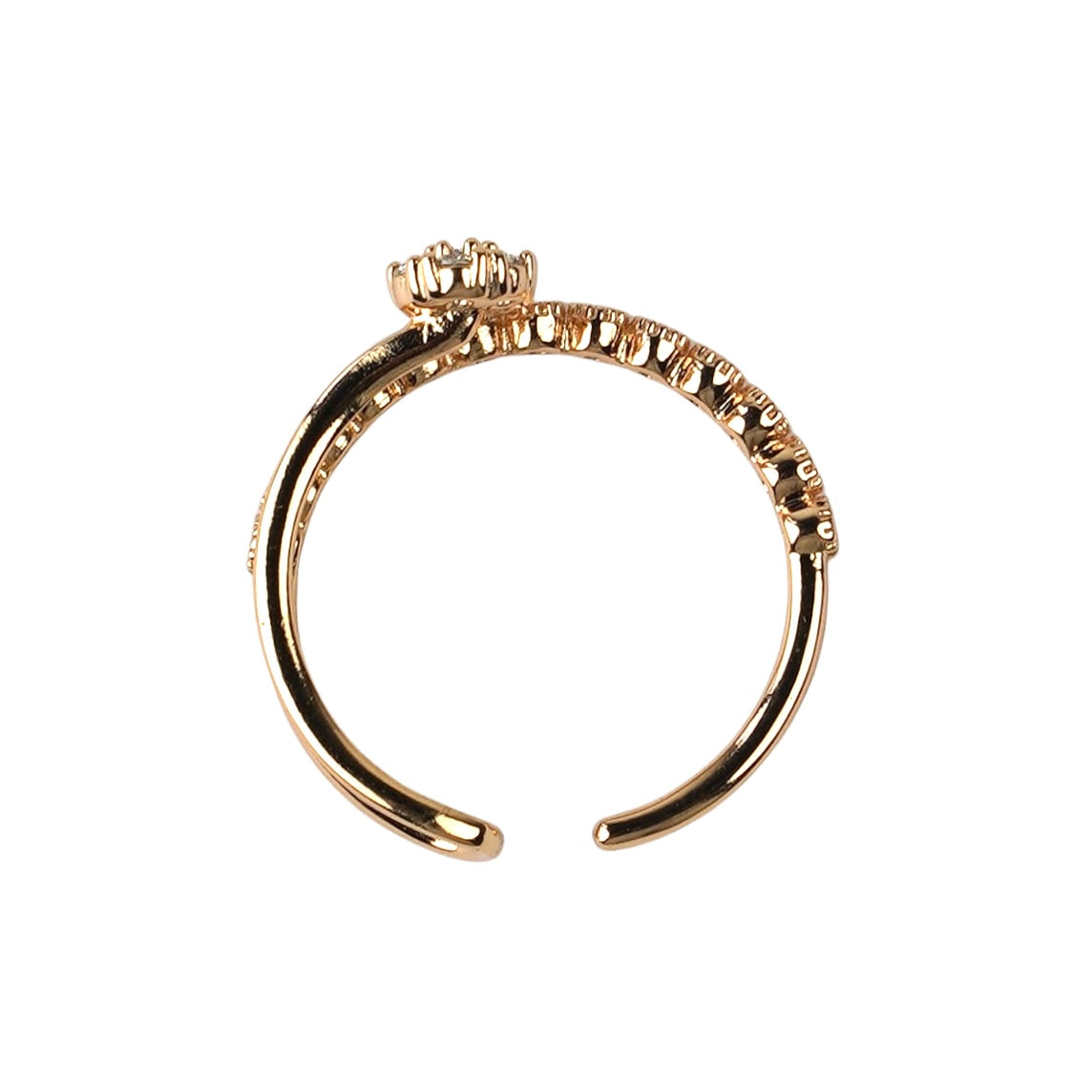 CC01191 Ring 18K Gold Plated Copper Cubic Zirconia