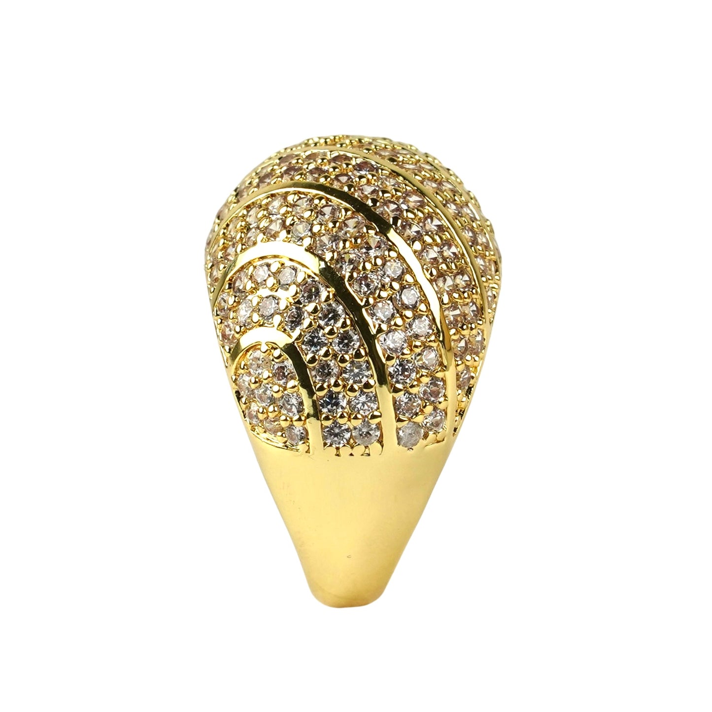 CC01275 Ring 18K Gold Plated Copper Cubic Zirconia