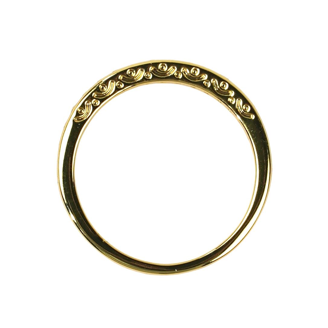 CC01281 Ring 18K oltin qoplamali mis kubik tsirkon