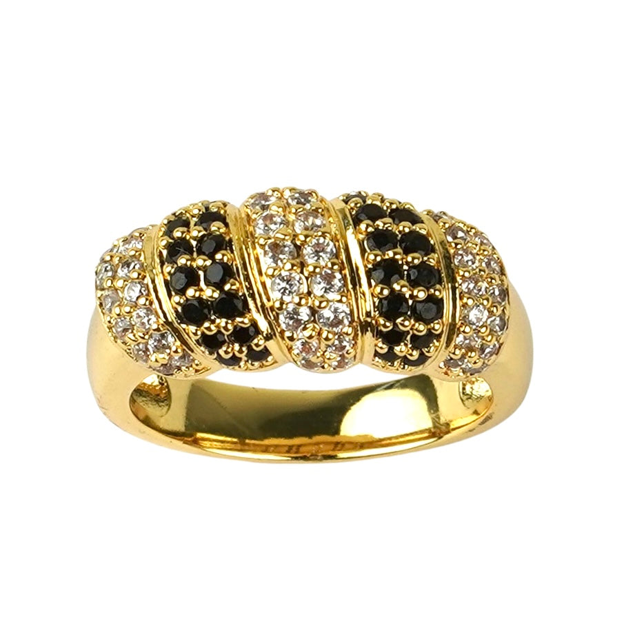 CC01284 Ring 18K Gold Plated Copper Cubic Zirconia