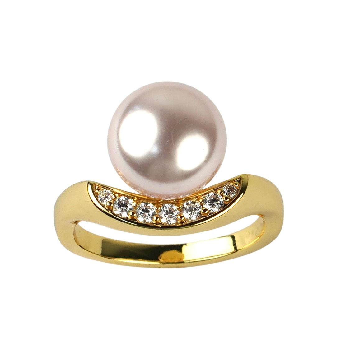 CC01293 Ring 18K Gold Plated Copper Cubic Zirconia