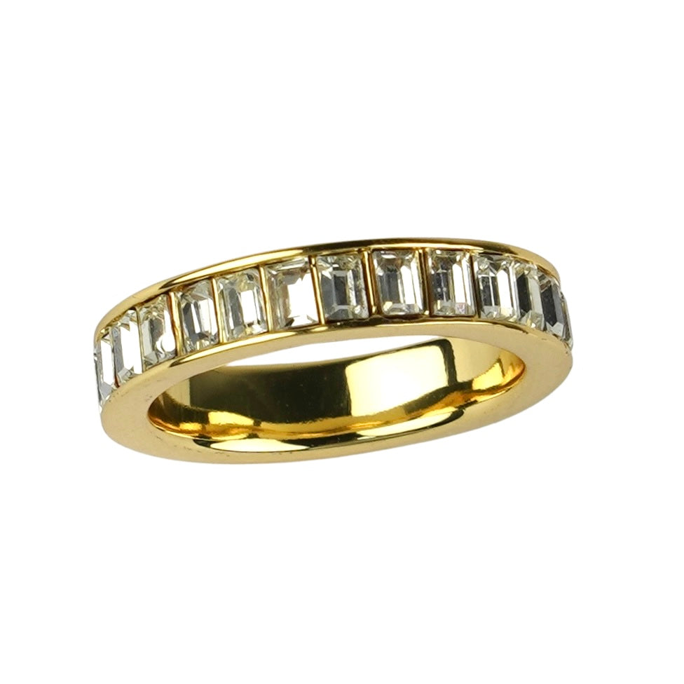 CC01294 Ring 18K Gold Plated Copper Cubic Zirconia