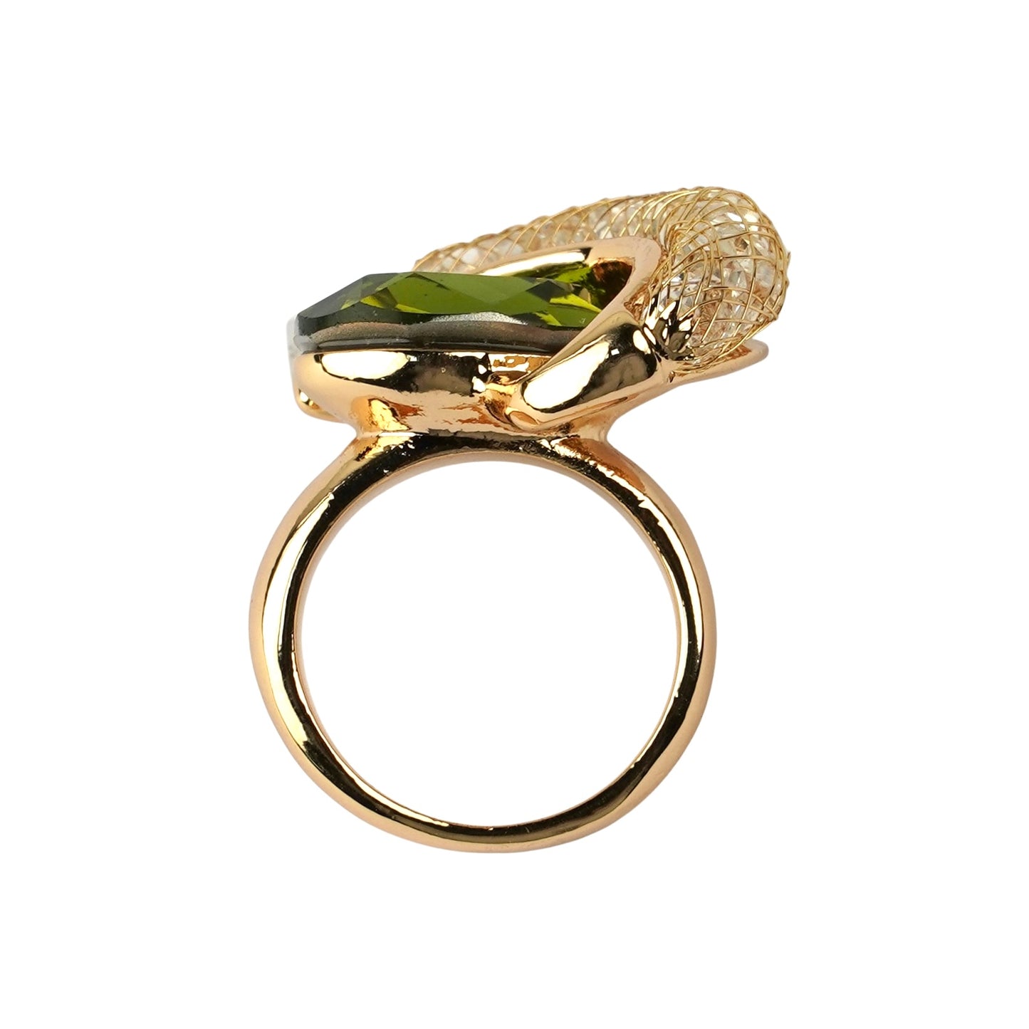 CC01299 Ring 18K Gold Plated Copper Crystal