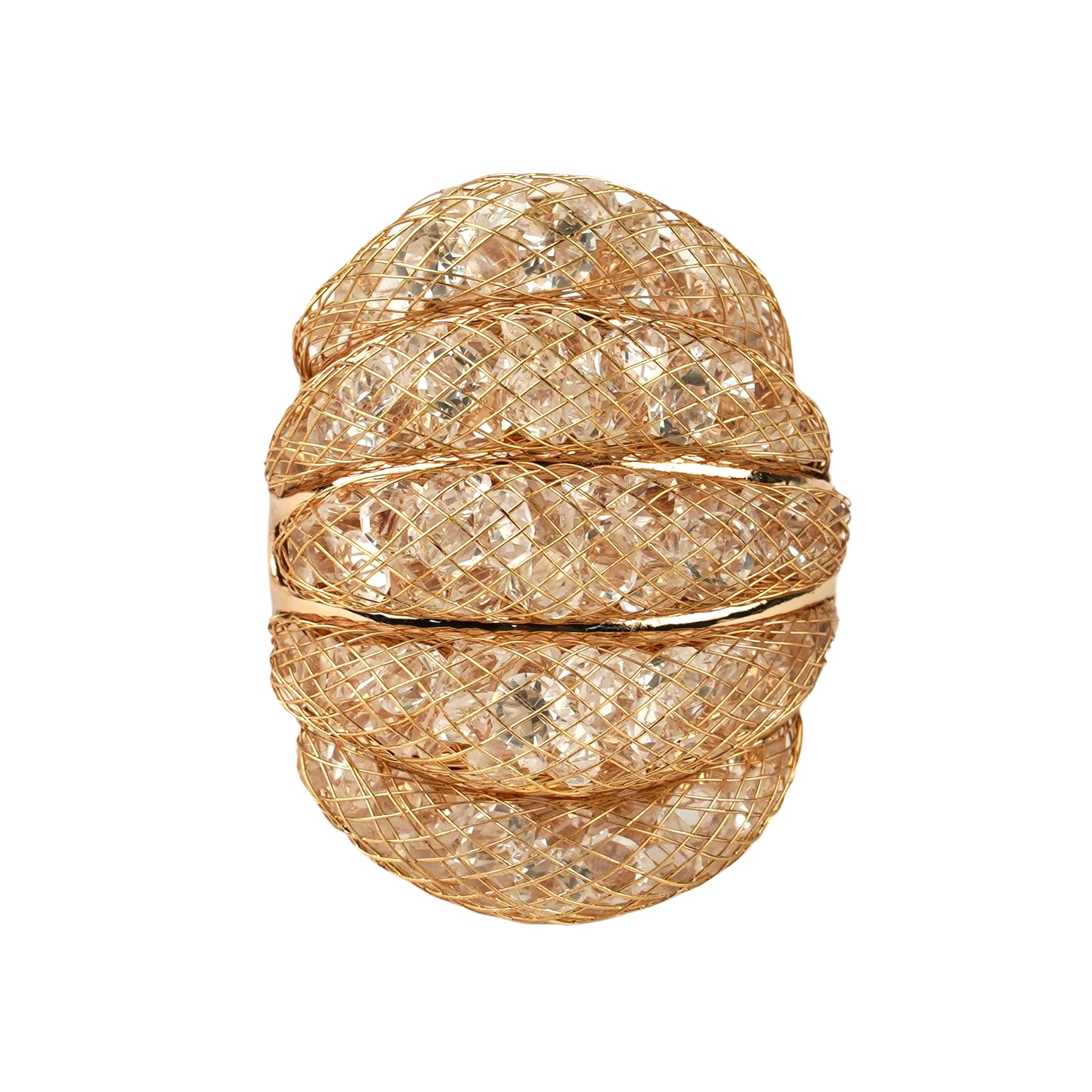 CC01306 Ring 18K Gold Plated Copper Crystal