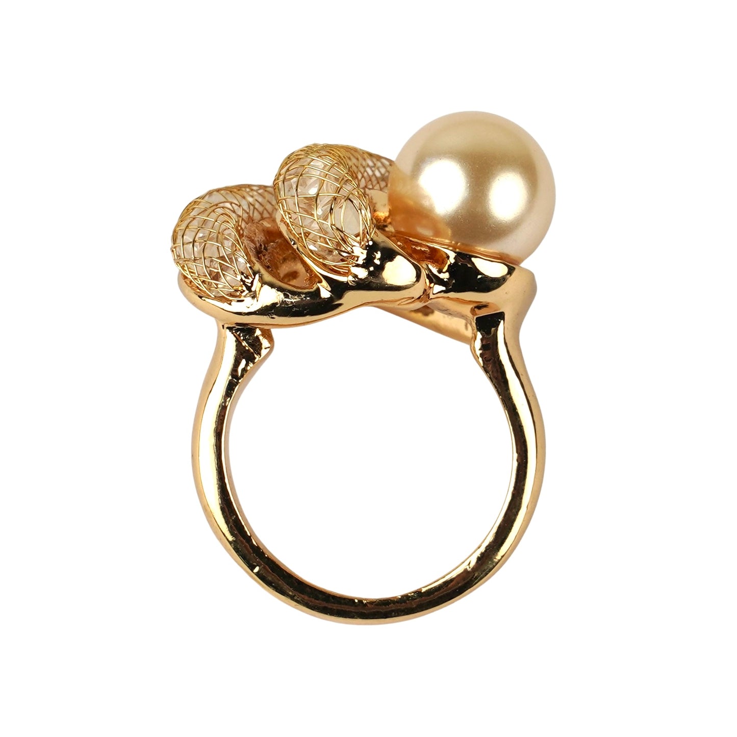 CC01314 Ring 18K Gold Plated Copper Crystal