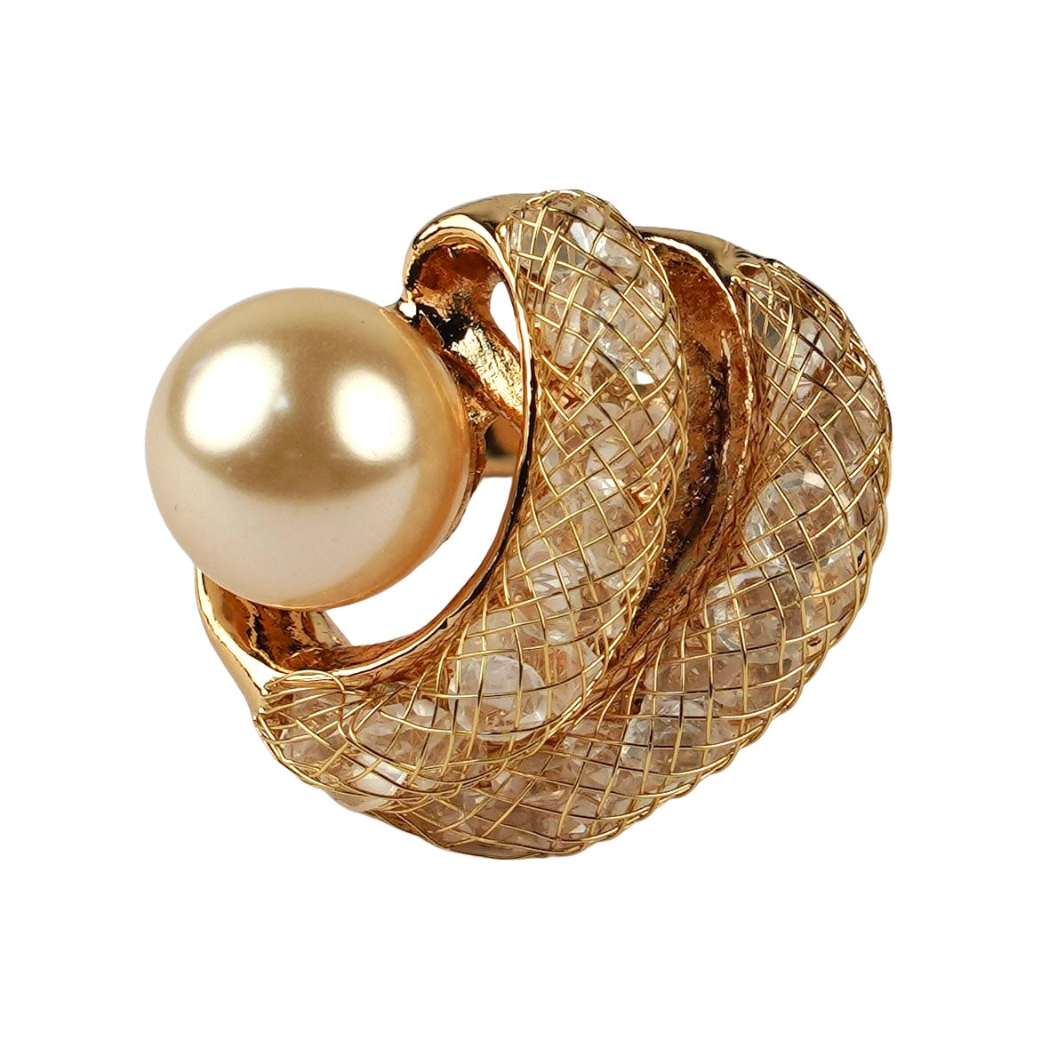 CC01314 Ring 18K Gold Plated Copper Crystal