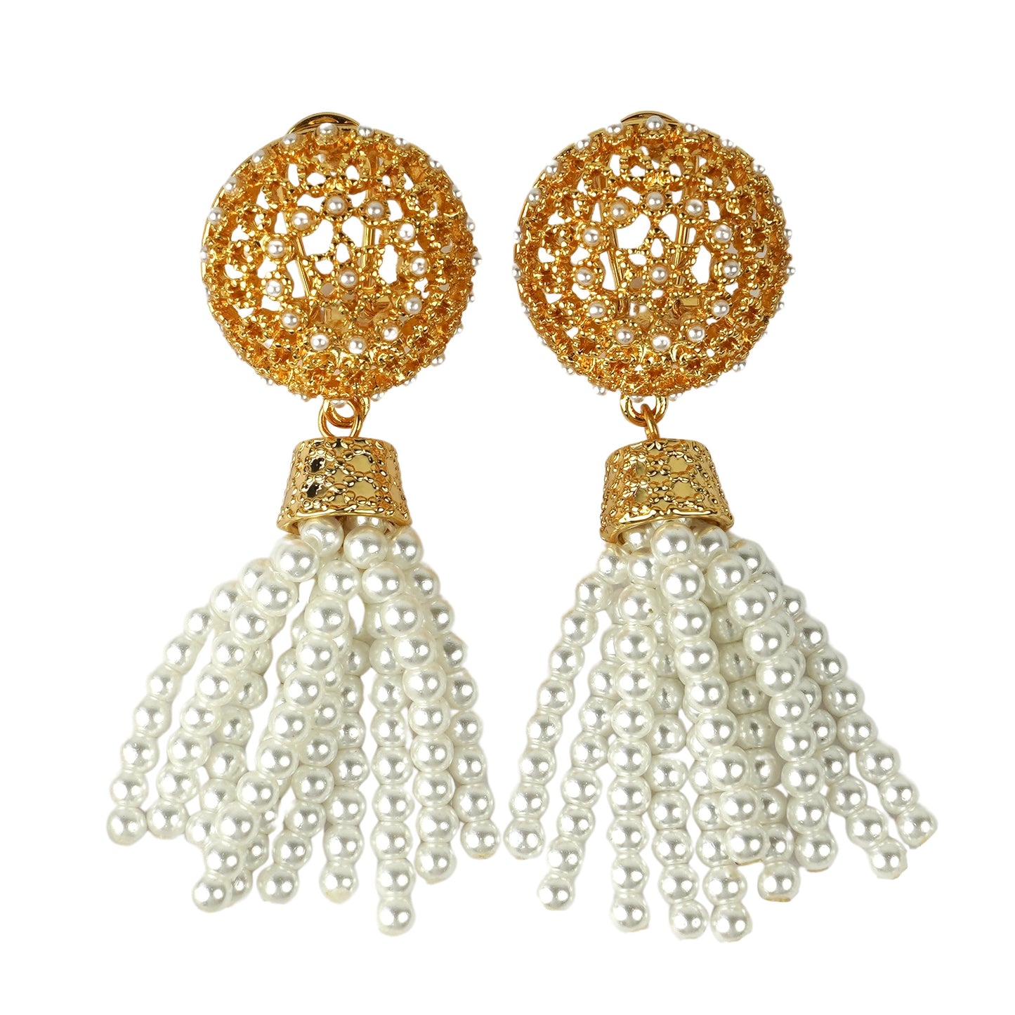 CC01324 Set 18K Yellow Gold Plated Alloy Imitation Pearl