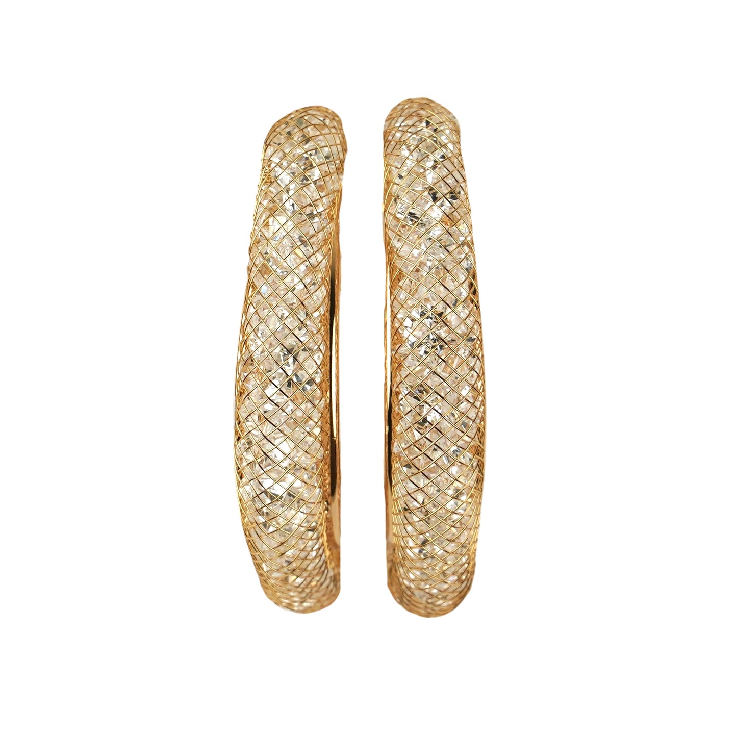 CC01342 Earrings 18K Gold Plated Copper Crystal