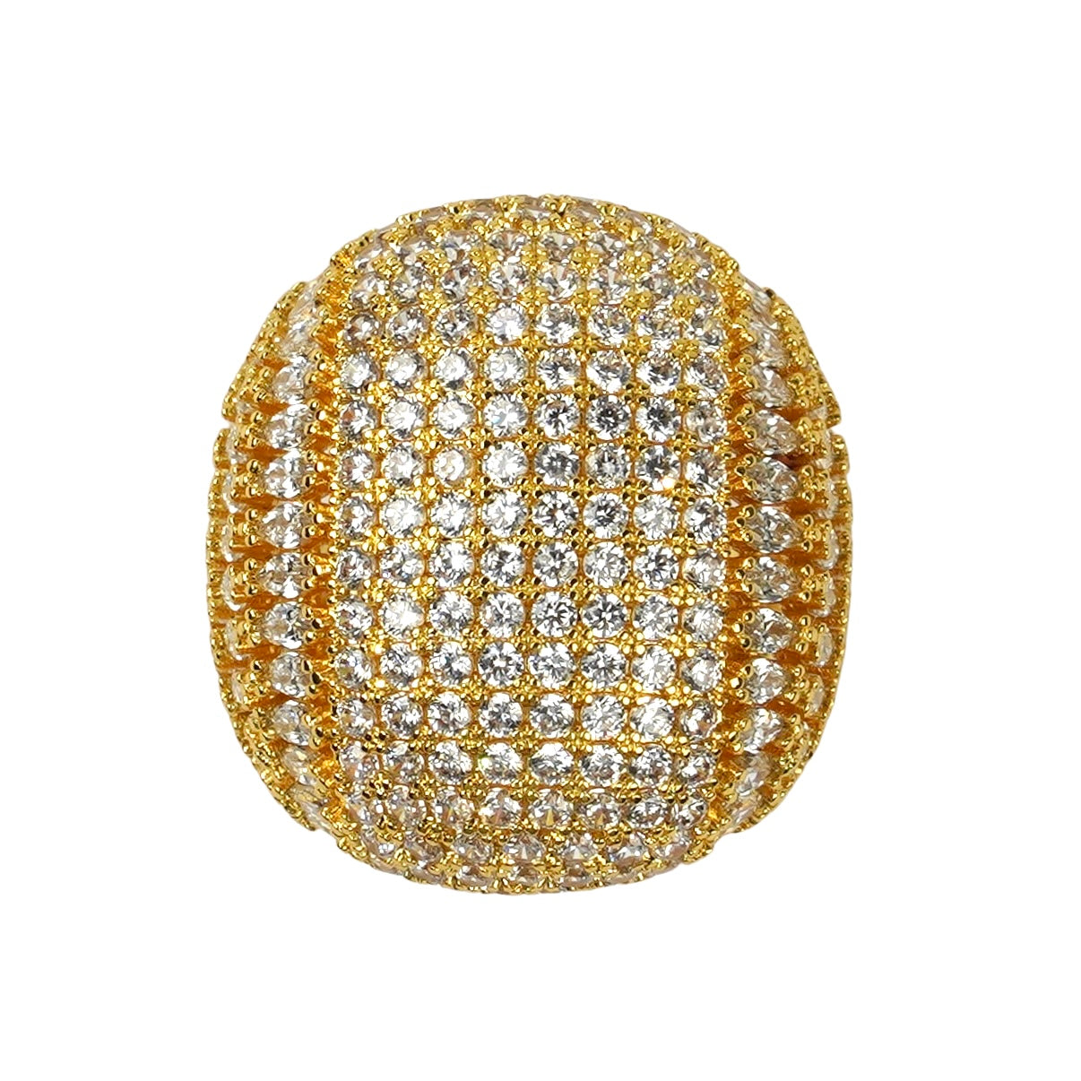 CC01373 Ring 18k yellow gold plated Copper Cubic Zirconia