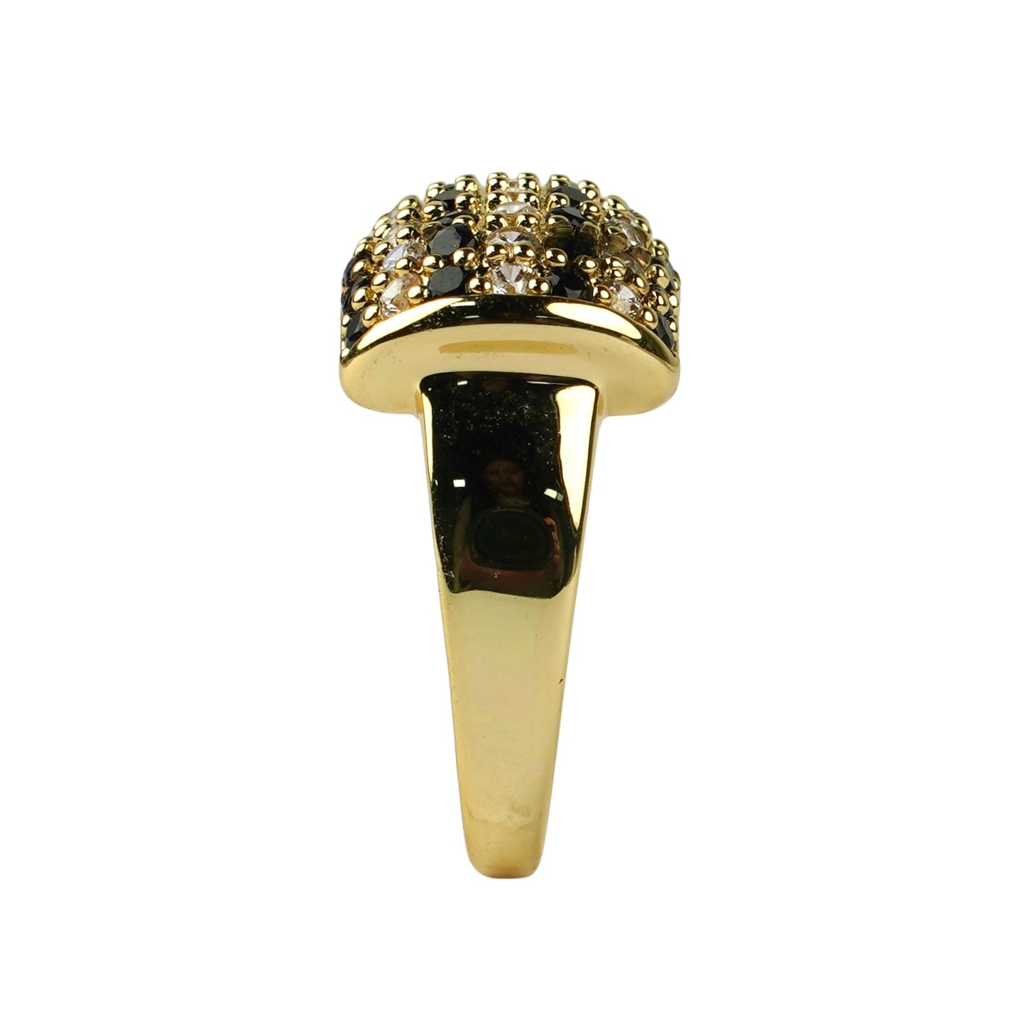 CC01380 Ring 18K Yellow Gold Plated Copper Cubic Zirconia