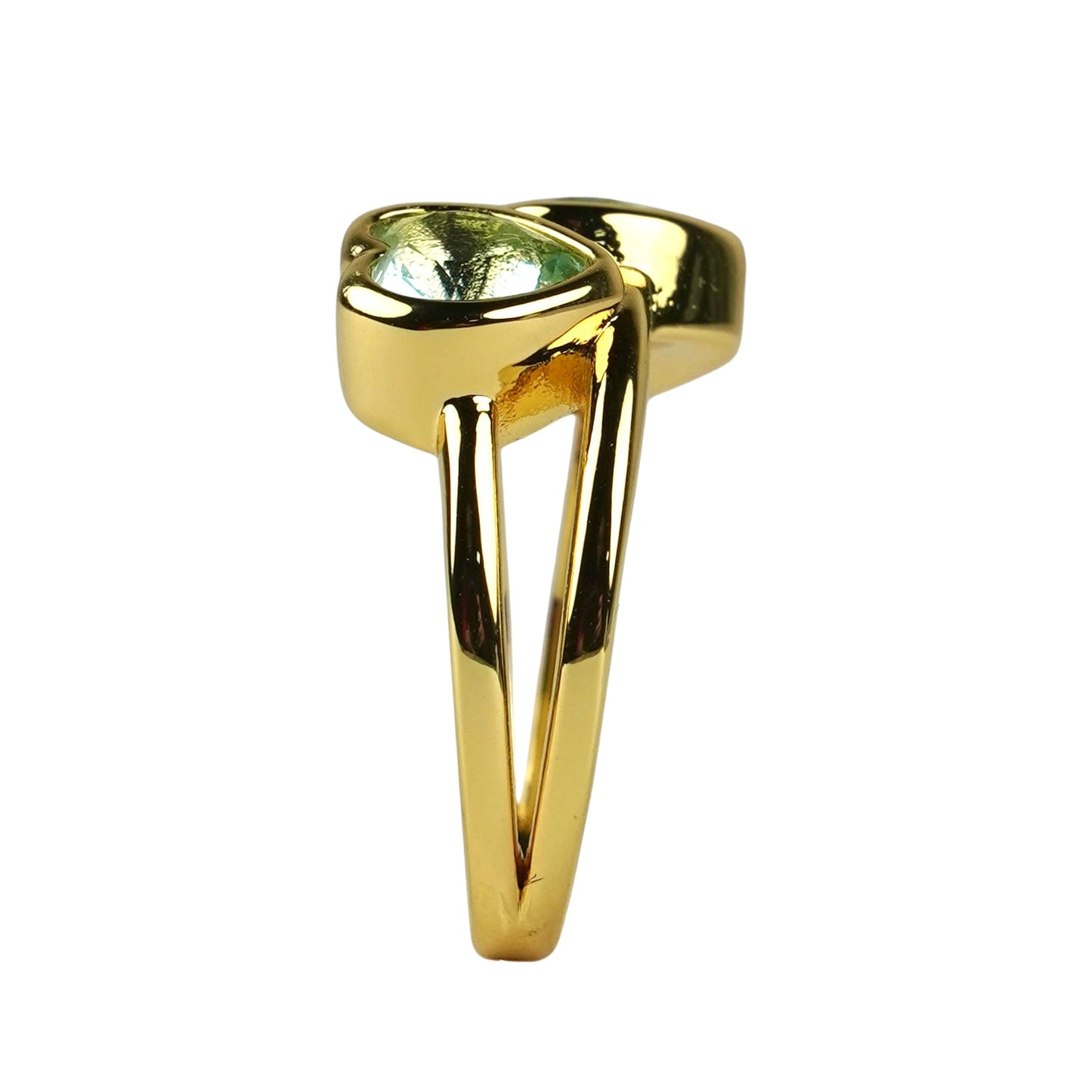 CC01385 Ring 18K Yellow Gold Plated Copper Cubic Zirconia