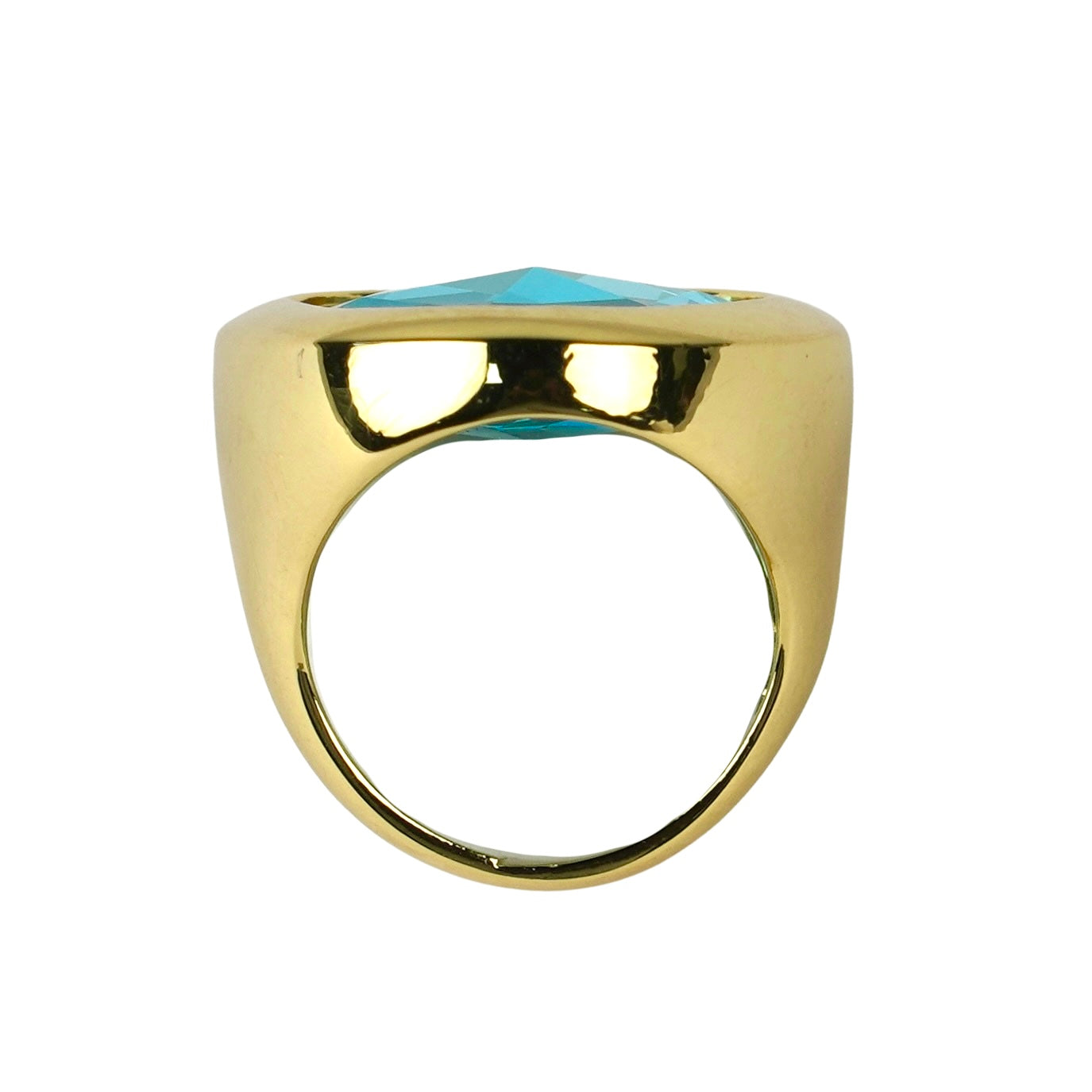 CC01402 Ring 18K Yellow Gold Plated Alloy Crystal