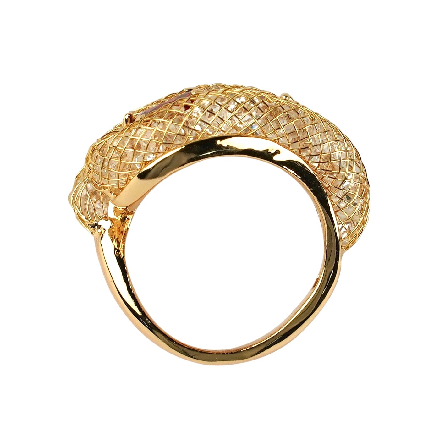 CC01403 Ring 18K Gold Plated Copper Crystal