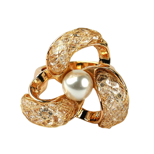 CC01409 Ring 18K Gold Plated Copper Crystal